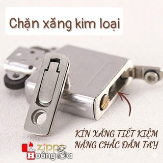 Chặn xăng Zippo kim loại kín xăng, tiết kiệm đầm tay