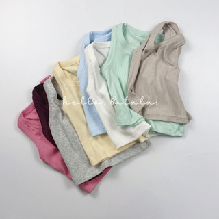 Áo sát nách bé gái Batala Kids, ÁO BA LỖ CROPTOP co giãn dễ thương cá tính phong cách Hàn Quốc cho bé từ 10-25kg