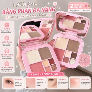 Bảng phấn đa năng Kakashow siêu xinh làm tạo khối, má hồng, phấn mắt, bắt sáng C523