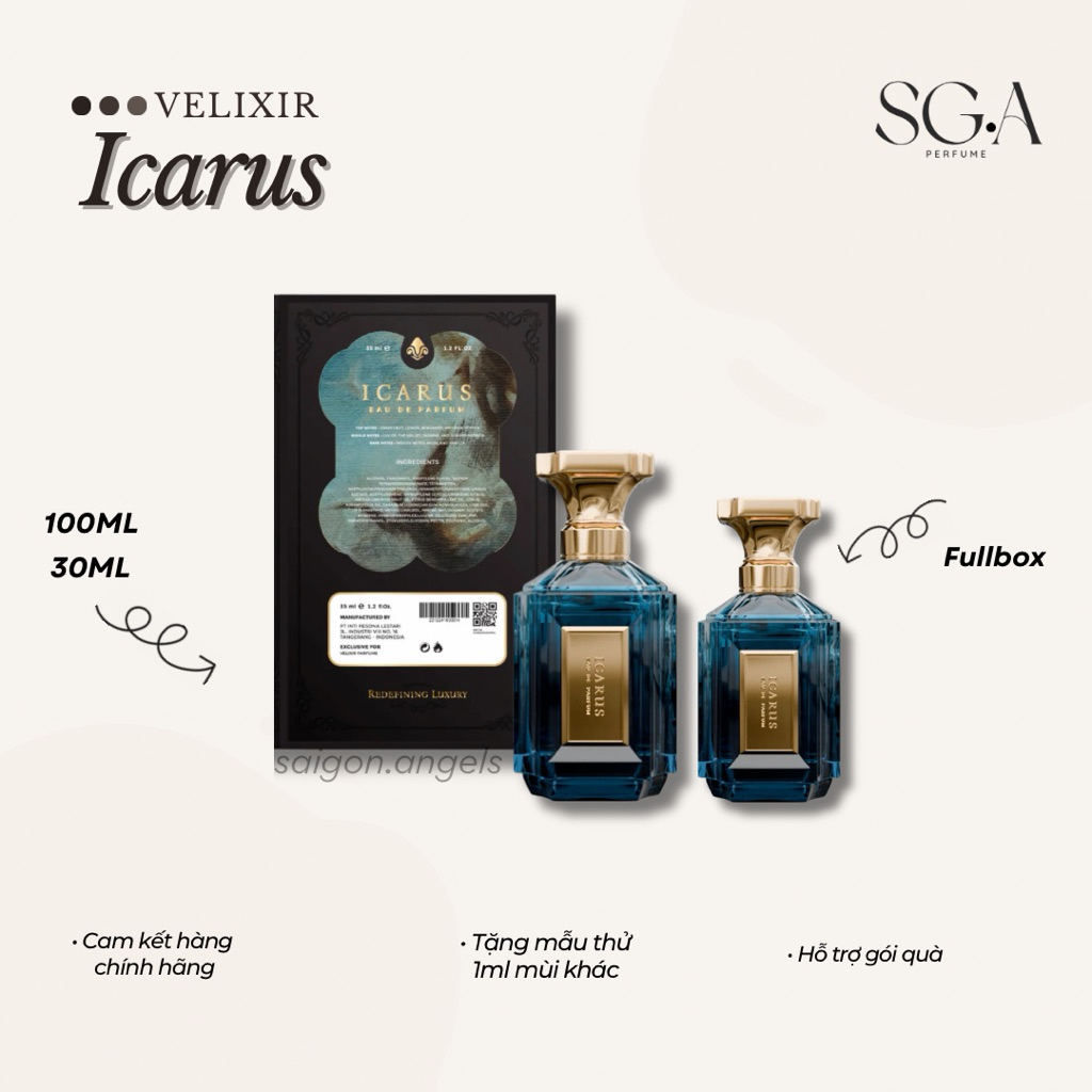 Nước hoa Velixir • Icarus • (dupe blue talisman) • Fullbox 35 - 100ml ...