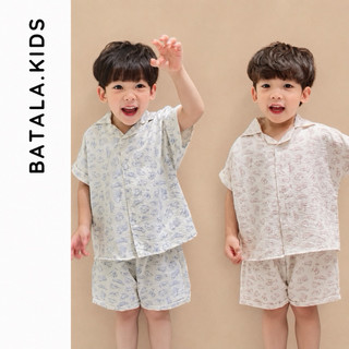 Bộ đồ mùa hè cho bé BATALA KIDS, SET QUẦN ÁO ĐŨI MÁY BAY - GẤU kiểu dễ thương Hàn Quốc cho bé traibé từ 1- 6tuổi