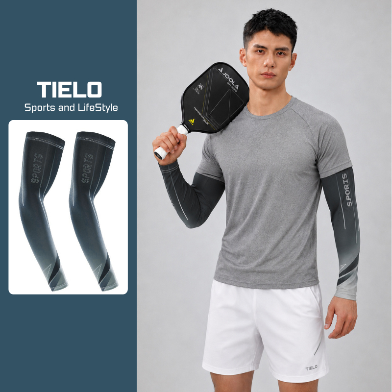 Ống tay thể thao TIELO SPORT - co giãn 4 chiều , chống nắng UV , thoáng khí , dùng cho Pickleball , Tennis , Chạy bộ