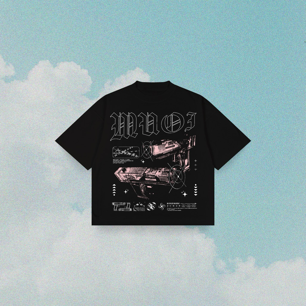 Áo Thun Form Big Boxy Cotton 100% - 270gsm - "GUN" - Local Brand MUOIHAND