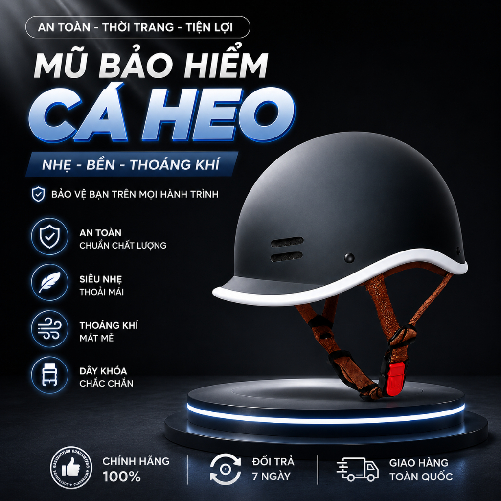 Mũ Bảo Hiểm Cá Heo Trend xu hướng - thương hiệu uy tín - helmet
