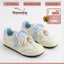 Giày Nữ Phối Nơ Caro Dễ Thương Phong Cách Hàn Quốc Sneaker Màu Pastel Form Nhỏ Gọn Cute