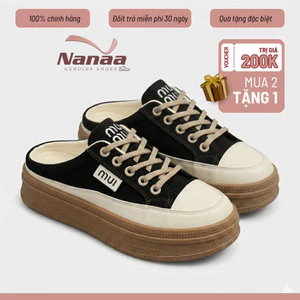Sục Giày Nữ Độn Đế Bằng Cao Cấp 2 Màu Phong Cách Retro Thời Trang Cá Tính Thể Thao