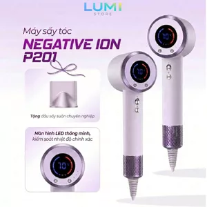 【Bảo hành một năm】Máy sấy tóc ion âm tốc độ cao có màn hình hiển thị công suất LED 3 tốc độ gió bốn phút để sấy khô