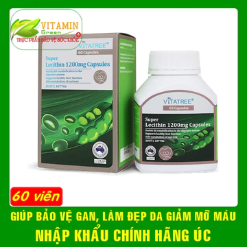 Vitatree Super Lecithin 1200mg bổ sung tinh chất mầm đậu nành | Nhập khẩu chính hãng Úc