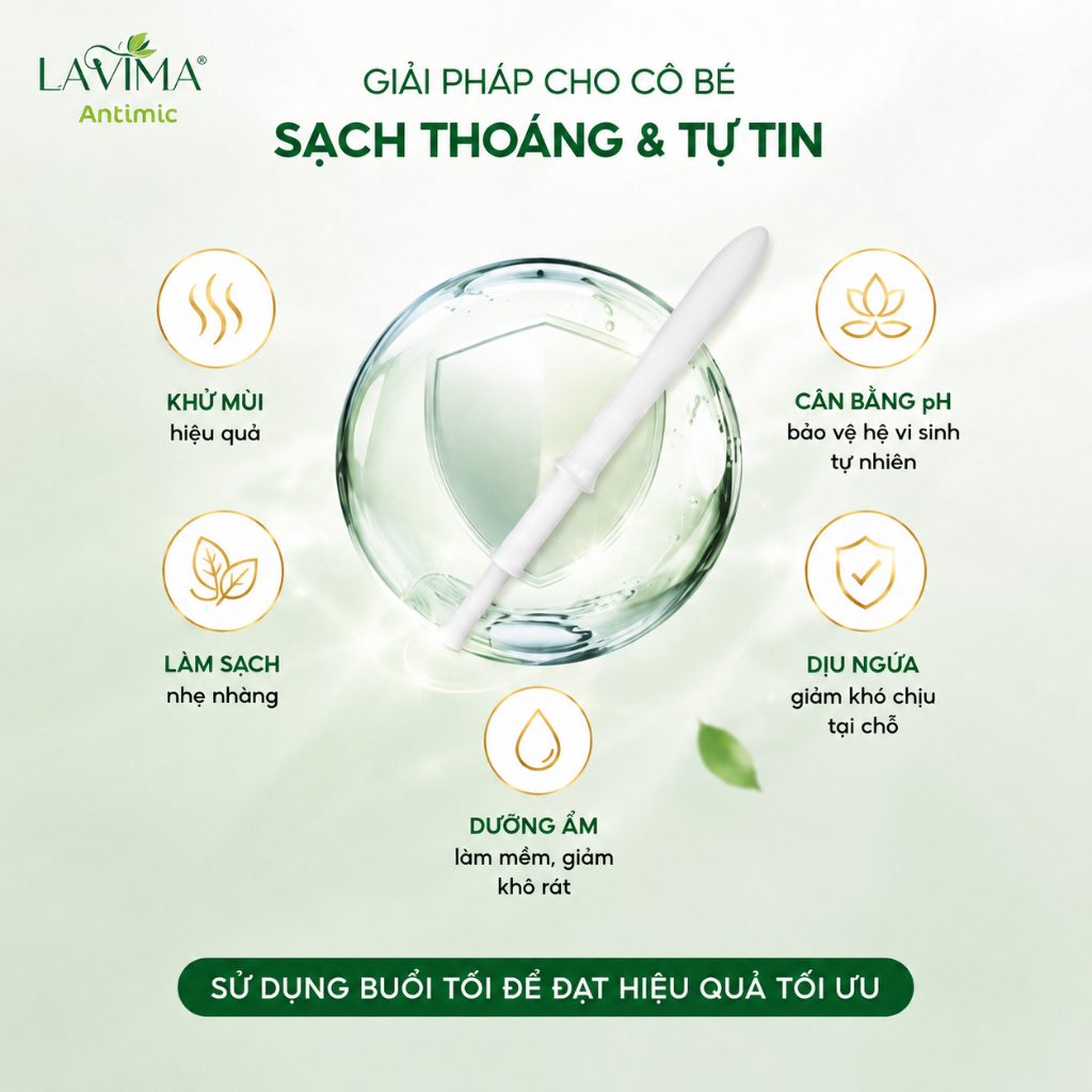 Gel Phụ Khoa Lavima Antimic Cho Mẹ Bầu Làm Sạch - Khử Mùi - Dịu Ngứa Nhanh Tại Chỗ