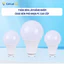 COMBO 10 Bóng Đèn LED Búp Tròn 18W Tiết Kiệm Điện, Độ Sáng Cao, Không Chói