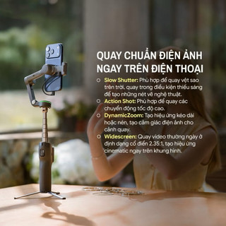 DJI Osmo Mobile 8P (DJI OM8P) - Gimbal Chống Rung Điện Thoại AI Chính Hãng | Theo Dõi Chủ Thể | BH 12 Tháng