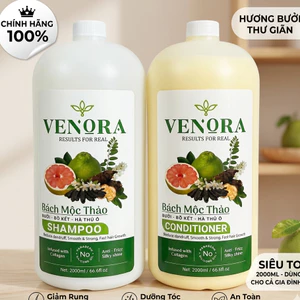 Lẻ Dầu Gội Xả VENORA Bách Mộc Thảo 2000ml, Siêu Tiết Kiệm, Hương Bưởi, Chăm Sóc Phục Hồi Tóc Hư Tổn