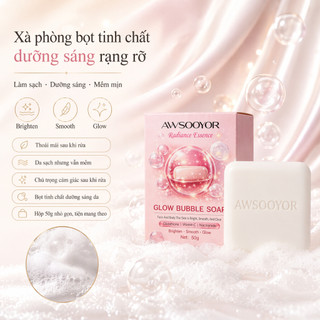 Xà phòng bọt tinh chất dưỡng sáng 50g, da sạch mịn tươi tắn, làm sạch nhẹ nhàng, bọt mịn mềm, dùng cho mặt và c
