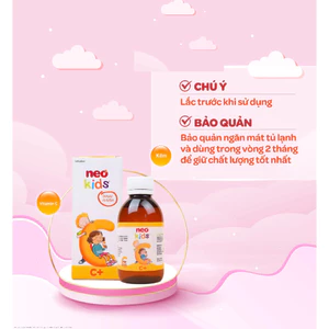 Siro uống Vitamin C thiên nhiên Neo Kids giúp tăng đề kháng và hỗ trợ tiêu hóa cho bé - Lọ 150ml