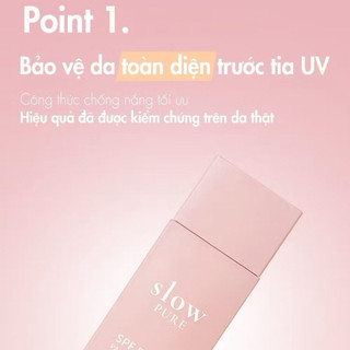 Serum Chống Nắng Slowpure Nâng Tone Ngăn Ngừa Lão Hóa Làm Sáng & Đều Màu Da, Căng bóng, SPF50+ PA++++ 50ml, Skinstory VN