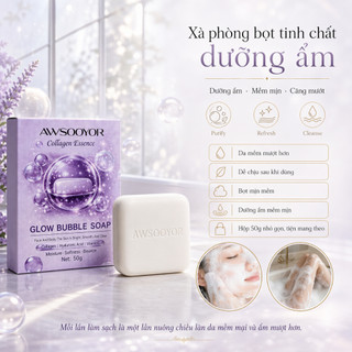Xà phòng bọt tinh chất dưỡng ẩm 50g, dưỡng ẩm dịu nhẹ, làm sạch dịu nhẹ, bọt mịn bao phủ da, da mềm mịn sau khi