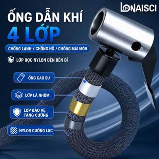 Bơm lốp ô tô tự động công suất 120W màn hình kép, động cơ siêu nạp nhập Đức mạnh mẽ và bền bỉ 99800mAh