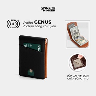Ví Bóp Da PU RFID Blocking GENUS Nam Nữ Unisex Đựng Thẻ Nhiều Ngăn Unisex | UNDER THINKER