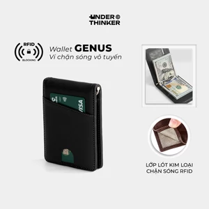 Ví Bóp Da PU RFID Blocking GENUS Nam Nữ Unisex Đựng Thẻ Nhiều Ngăn Unisex | UNDER THINKER