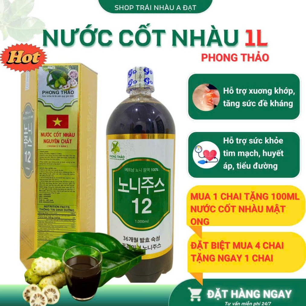 Nước cốt quả Nhàu Phong Thảo 1 LÍT