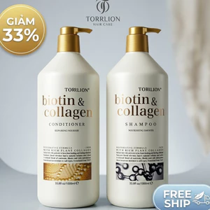 Cặp Dầu Gội Xả Biotin & Collagen Torllion 1000ml Phục Hồi Tóc Hư Tổn Giúp Tóc Suôn Mượt Bồng Bềnh