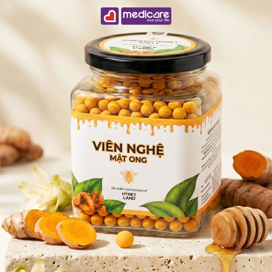 Viên Nghệ Mật Ong HONEY LAND Hũ 250g