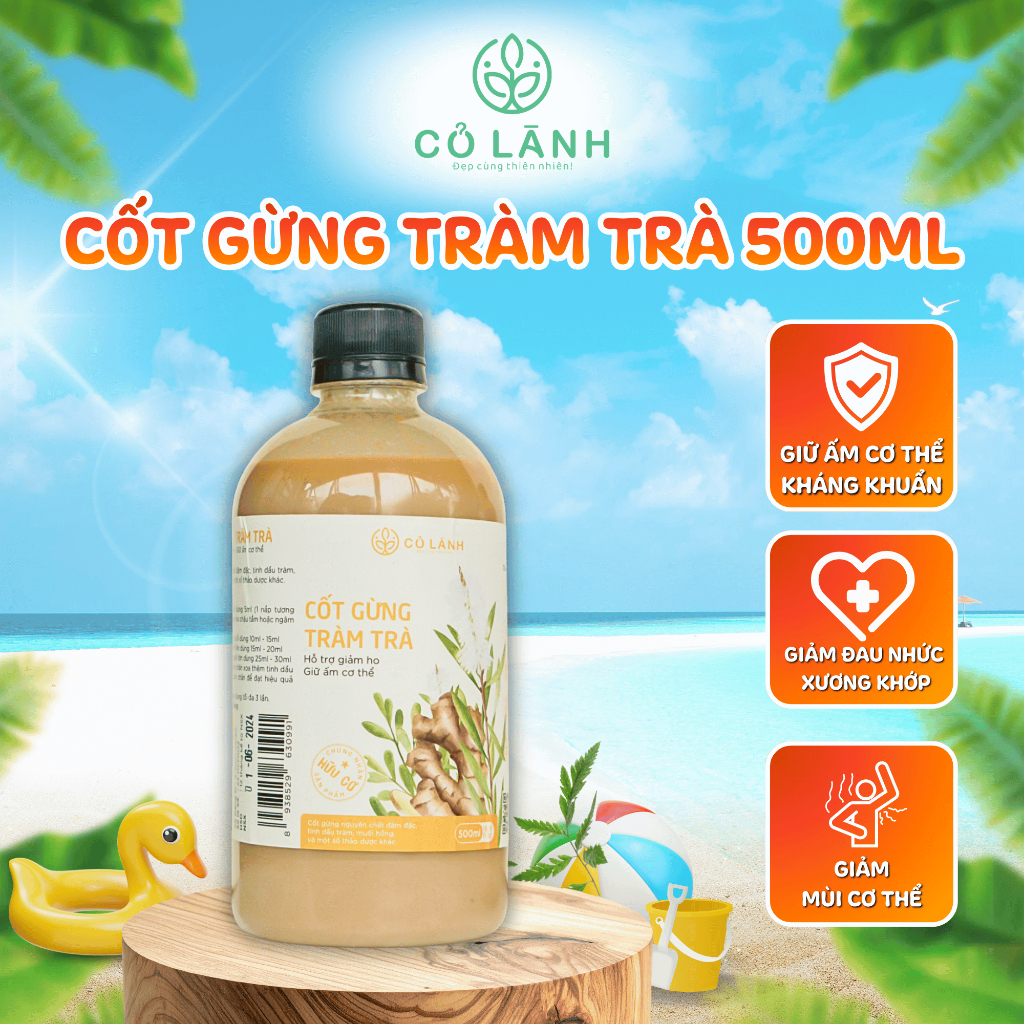 (HOT) 500ml Nước Cốt Gừng Tràm (Không bã) Ngâm Chân, Tắm Bé - Giữ Ấm, Phòng Ho, Lưu Thông Khí Huyết