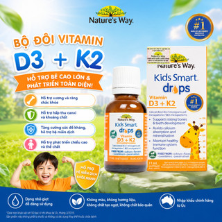 Vitamin D3k2 organic Nature's Way, D3K2 drop cho trẻ sơ sinh từ hoa hướng dương hữu cơ 11ml