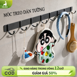 Móc Treo Đồ Dán Tường Hợp Kim Thép Carbon Chịu Lực,Chống Han Gỉ, Kèm Keo Dán Siêu Chắc, Treo Quần Áo