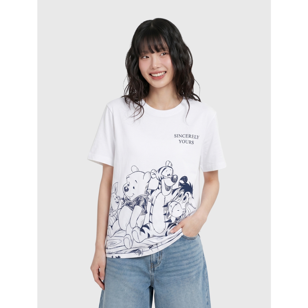 Áo phông nữ CANIFA cộc tay cổ tròn form vừa chất cotton US mềm mại thoáng mát 6TS26S002