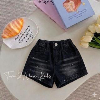 Q24-[tomnaukids] Quần Short Basic ĐÍNH ĐÁ cho bé gái size từ 9-36Kg