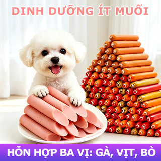 Xúc Xích Cho Chó 30 Thanh x 15g - Dinh Dưỡng Ít Muối, Bổ Sung Năng Lượng, Thưởng Huấn Luyện Hiệu Quả