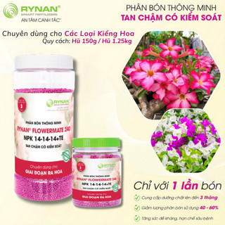 Phân RYNAN 240 (1,25kg) NPK 14-14-14+TE | Phân Tan Chậm Thông Minh Dành Cho Phong Lan, Hoa Hồng, Hoa Mai, Bonsai
