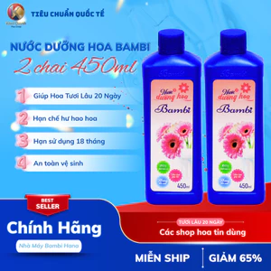 Combo 2 Chai Nước dưỡng Hoa Bambi 450ml Giúp Hoa Tươi Lâu Hơn 2 Tuần