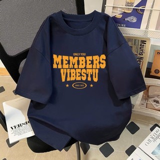 áo phông thun 3158 form rộng chất liệu cotton khô in chữ MEMBERS