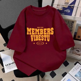 áo phông thun 3158 form rộng chất liệu cotton khô in chữ MEMBERS