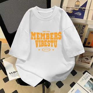 áo phông thun 3158 form rộng chất liệu cotton khô in chữ MEMBERS