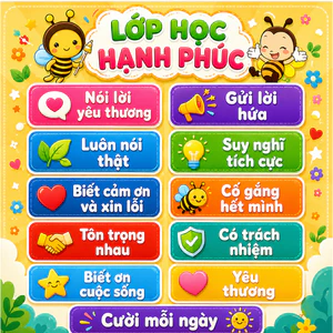 Trang trí LỚP HỌC HẠNH PHÚC