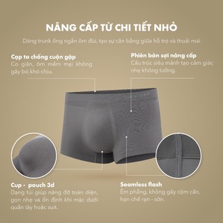 Quần lót nam trunk Seamless 3D Pouch Business  thoáng khí điều hòa nhiệt ONOFF-18UO26A664