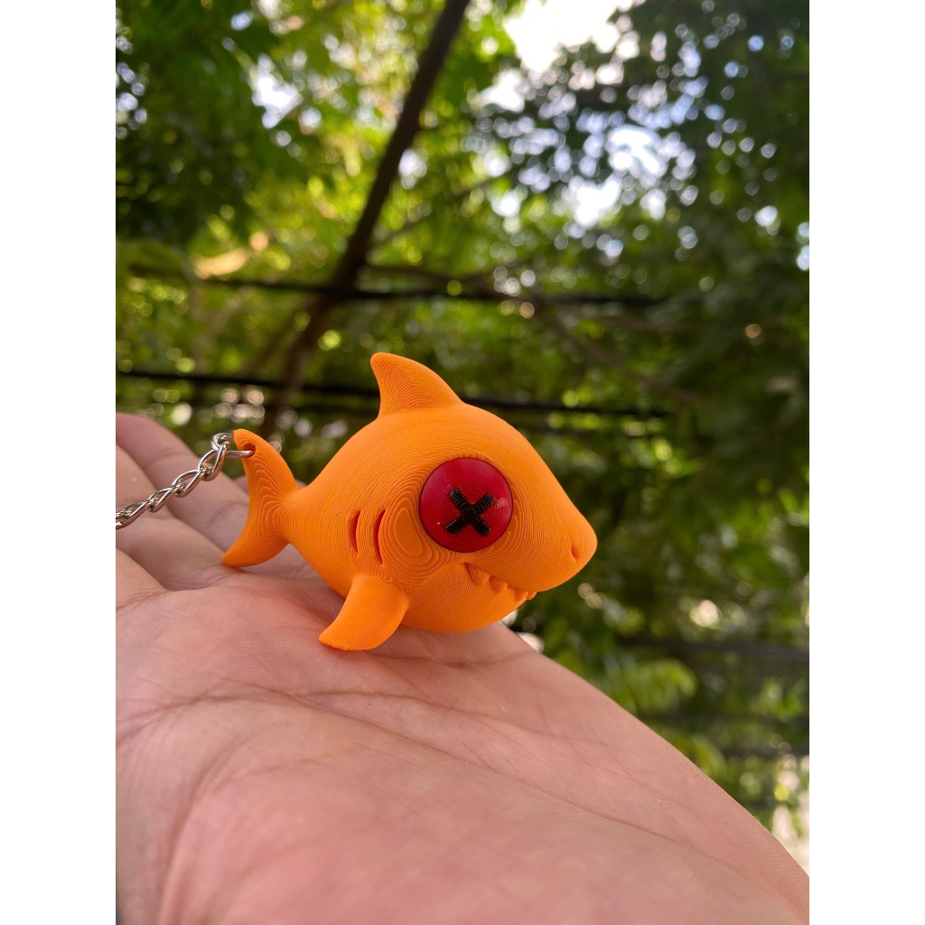 Móc Khóa Cá Mập 1/2 Độc Lạ, Móc Khoá Shark Skeleton, Quà Tặng Cute Cá Tính, In 3D Nhựa PLA