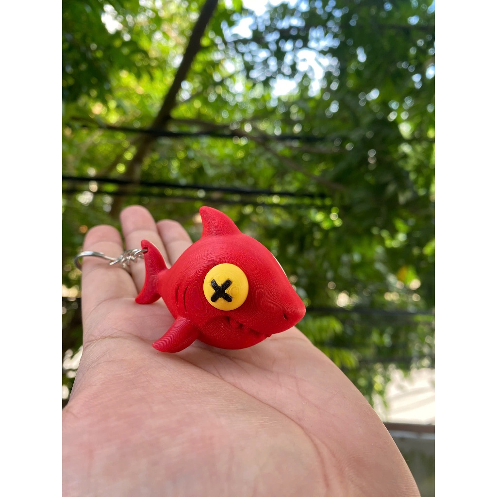 Móc Khóa Cá Mập 1/2 Độc Lạ, Móc Khoá Shark Skeleton, Quà Tặng Cute Cá Tính, In 3D Nhựa PLA