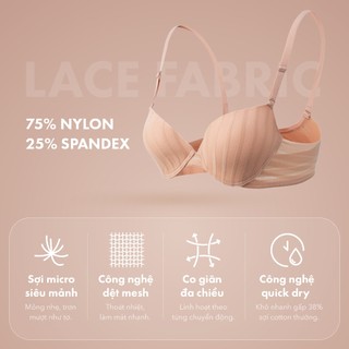 Áo lót T-shirt Bra ren Cup mỏng định hình thoáng khí thanh lịch ONOFF - 16UC26A568