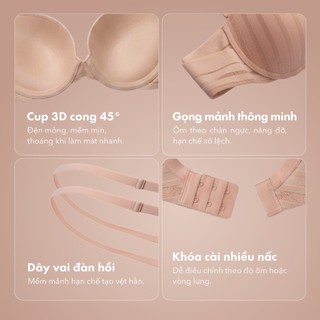 Áo lót T-shirt Bra ren Cup mỏng định hình thoáng khí thanh lịch ONOFF - 16UC26A568