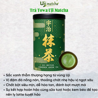 Bột Matcha Towa Uji Nhật Bản 100g Bột Trà Xanh Nguyên Chất Từ Uji Kyoto Thơm Hương Trà Non M35