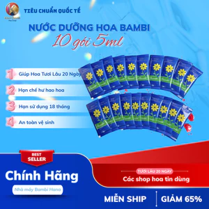 10 Gói dưỡng hoa tươi lâu Bambi cho hoa cắt cành, giúp hoa nở bông to - Hàng chính hãng