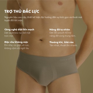 Quần lót đúc nam siêu đàn hồi dáng briefs seamless ONOFF không đường may thoáng khí -18UZ23A066