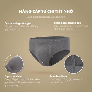 Quần lót nam brief Seamless không đường may 3D Pouch Business co giãn  thoáng khí điều hòa nhiệt ONOFF - 18UQ26A663