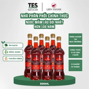 Thùng 6 chai Nước mắm Liên Thành Nhất Vị 20 độ đạm 500ml chai thủy tinh
