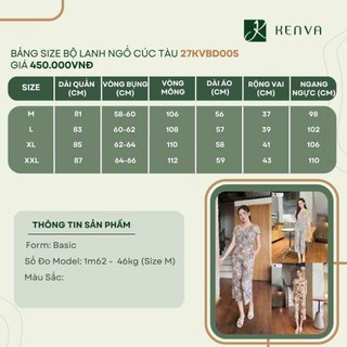(Sẵn) 27KVBD005 Đồ bộ lanh ngố Ken Va cổ tàu. chất liệu lanh cotton Hàn
