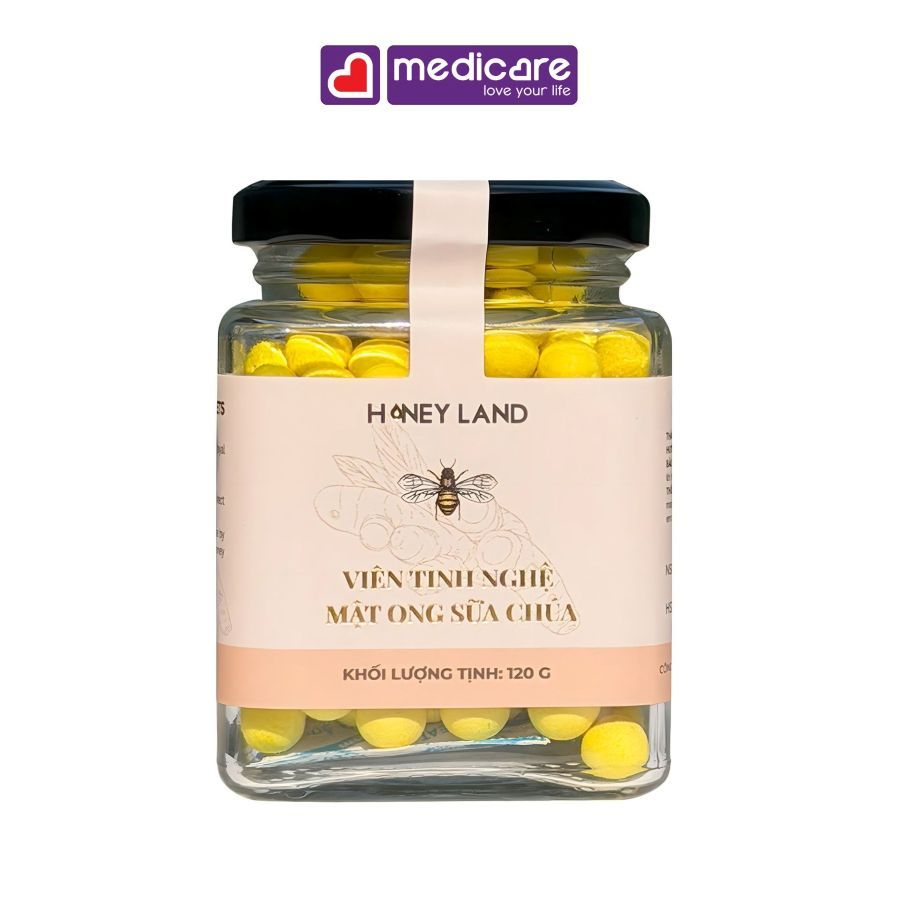 Viên Tinh Nghệ Mật Ong Sữa Chúa HONEY LAND Hũ 120g và 250g